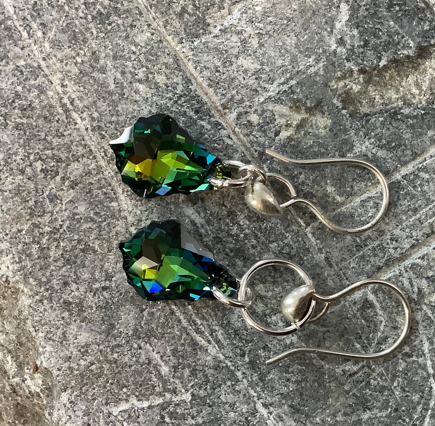 Green Sparkly Earrings