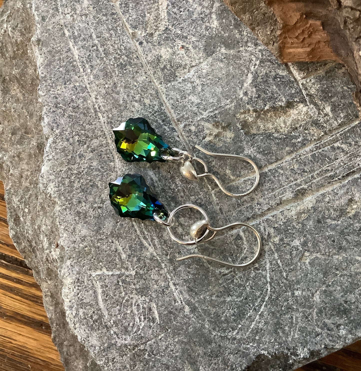 Green Sparkly Earrings