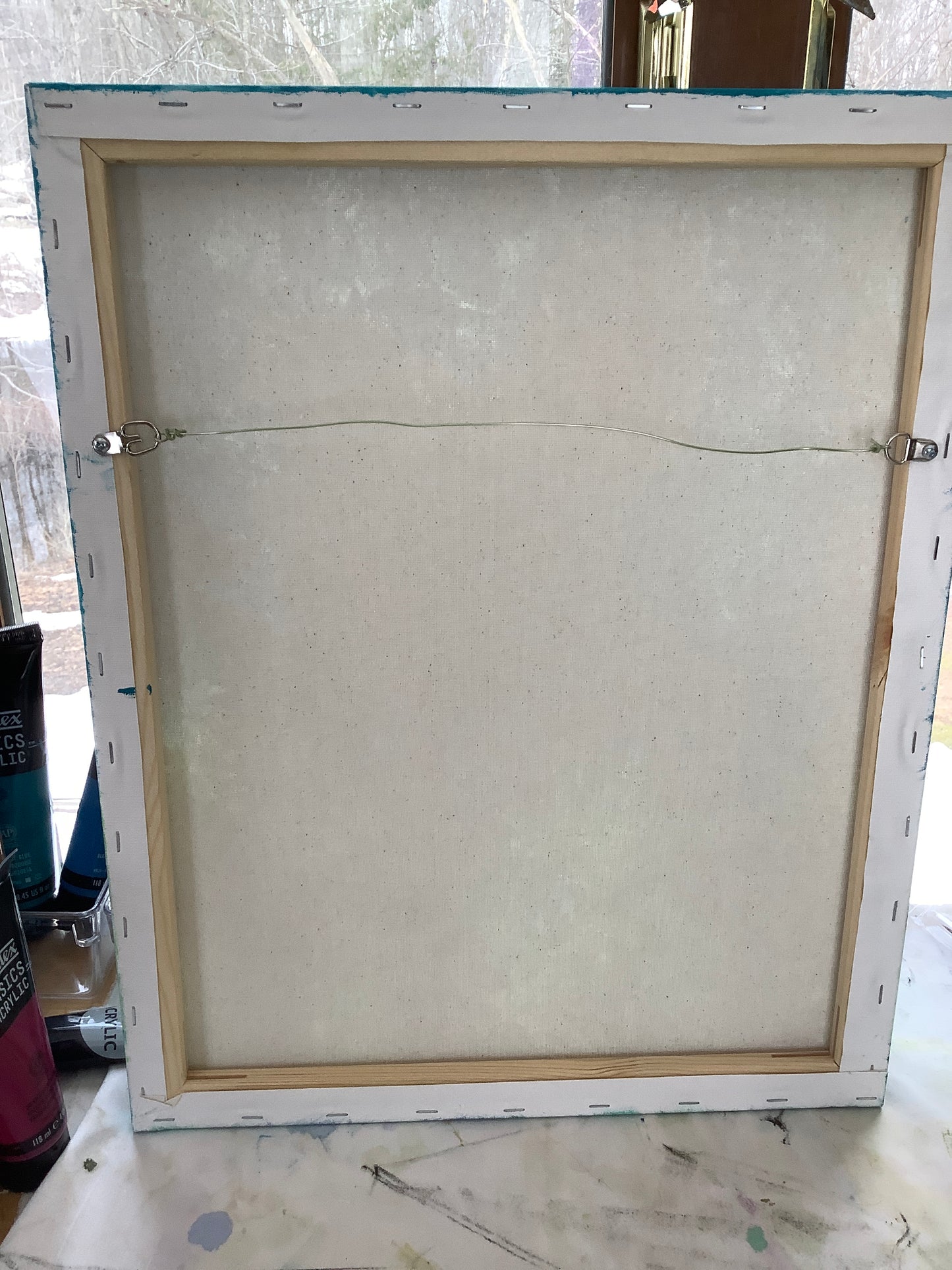 Fuzzy Cat Family with Daisies - Original Painting