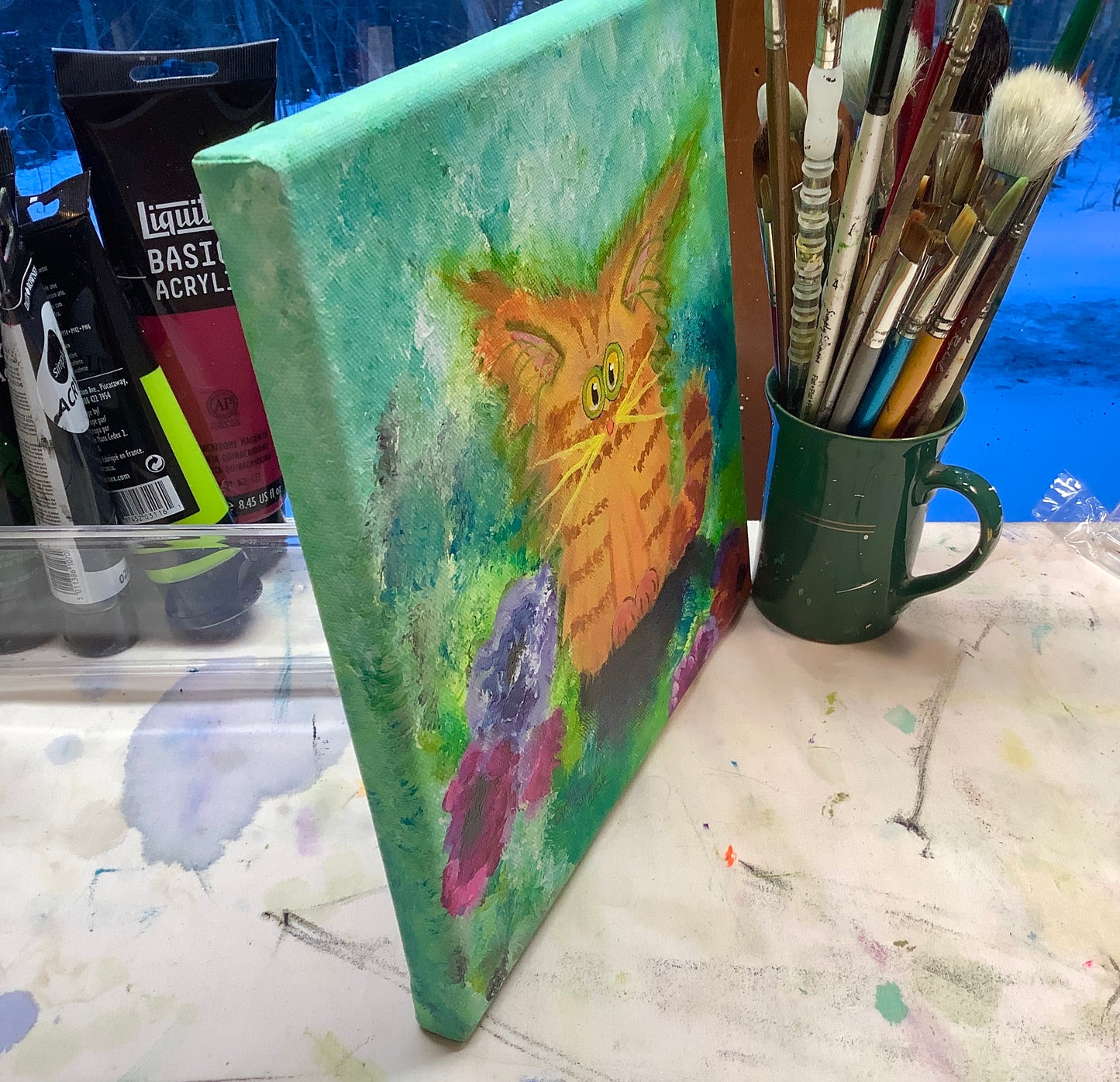 Magnolia, An Orange Kitty - Original Painting