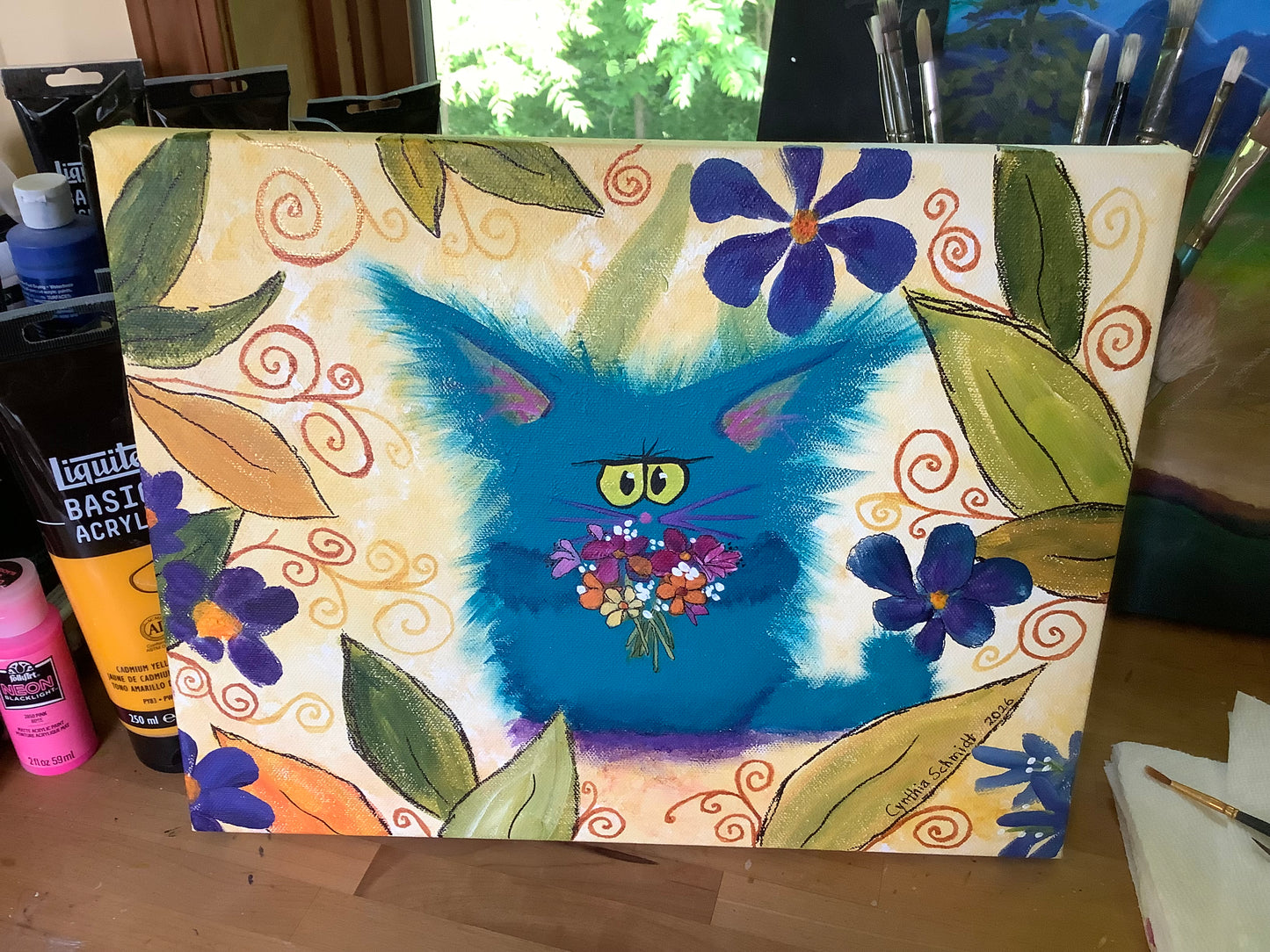 Apologetic Cat - Original Painting