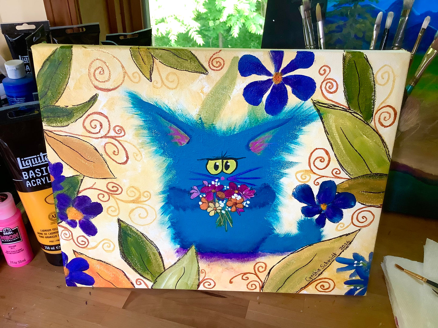 Apologetic Cat - Original Painting