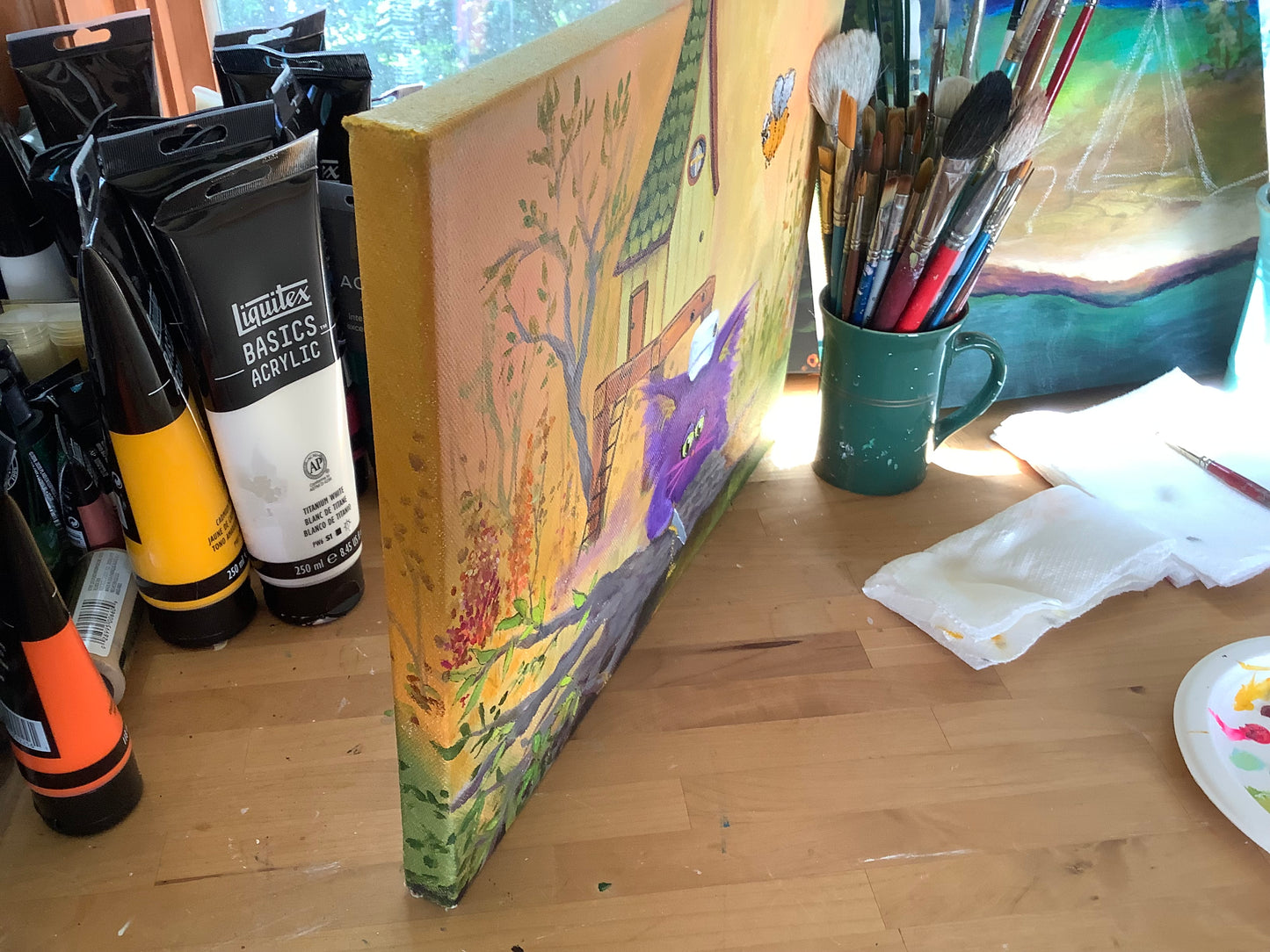 Carpenter Cat and Assistant - Original Painting