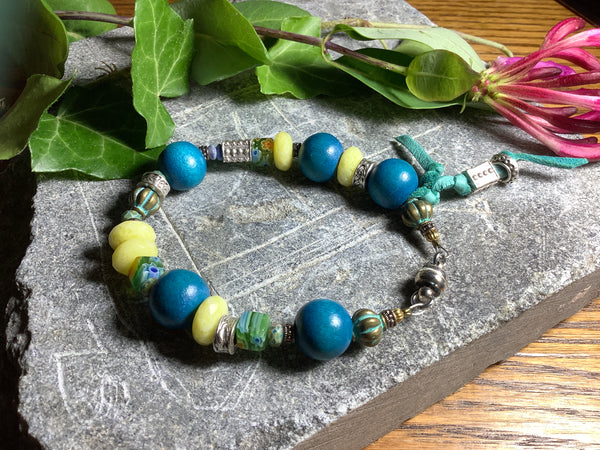 Blue, Green and Silver — Bracelet