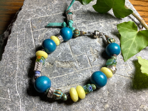 Blue, Green and Silver — Bracelet