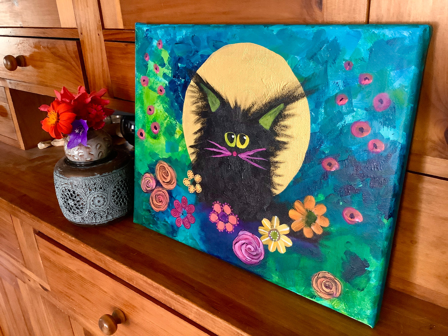 Salem Fiddlehead and the Large Coin - Original Painting