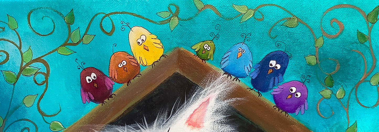 Oscar Thornwhistle and the ROYGBIV Birds - Original Painting