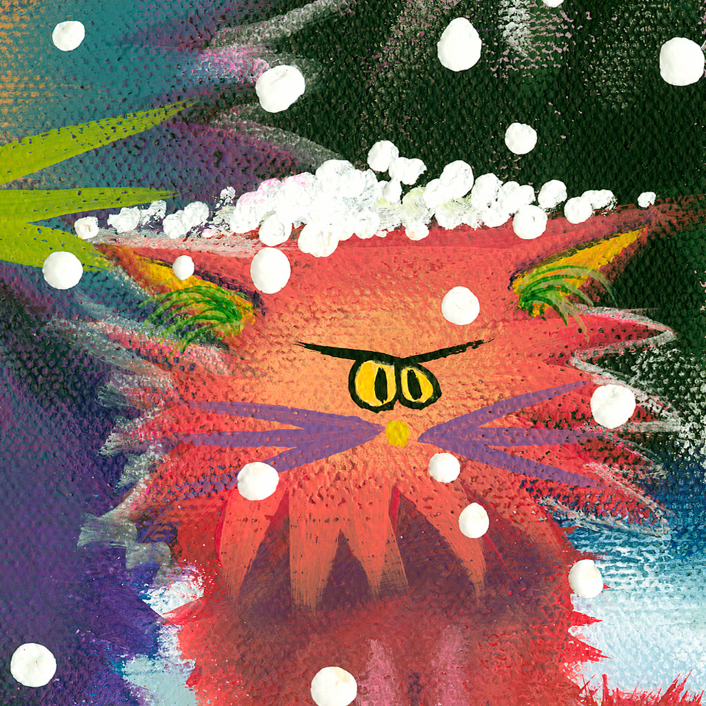 detail Cranky Cats in a Snow Storm - Cranky Cat Collection™ by Cindy Schmidt