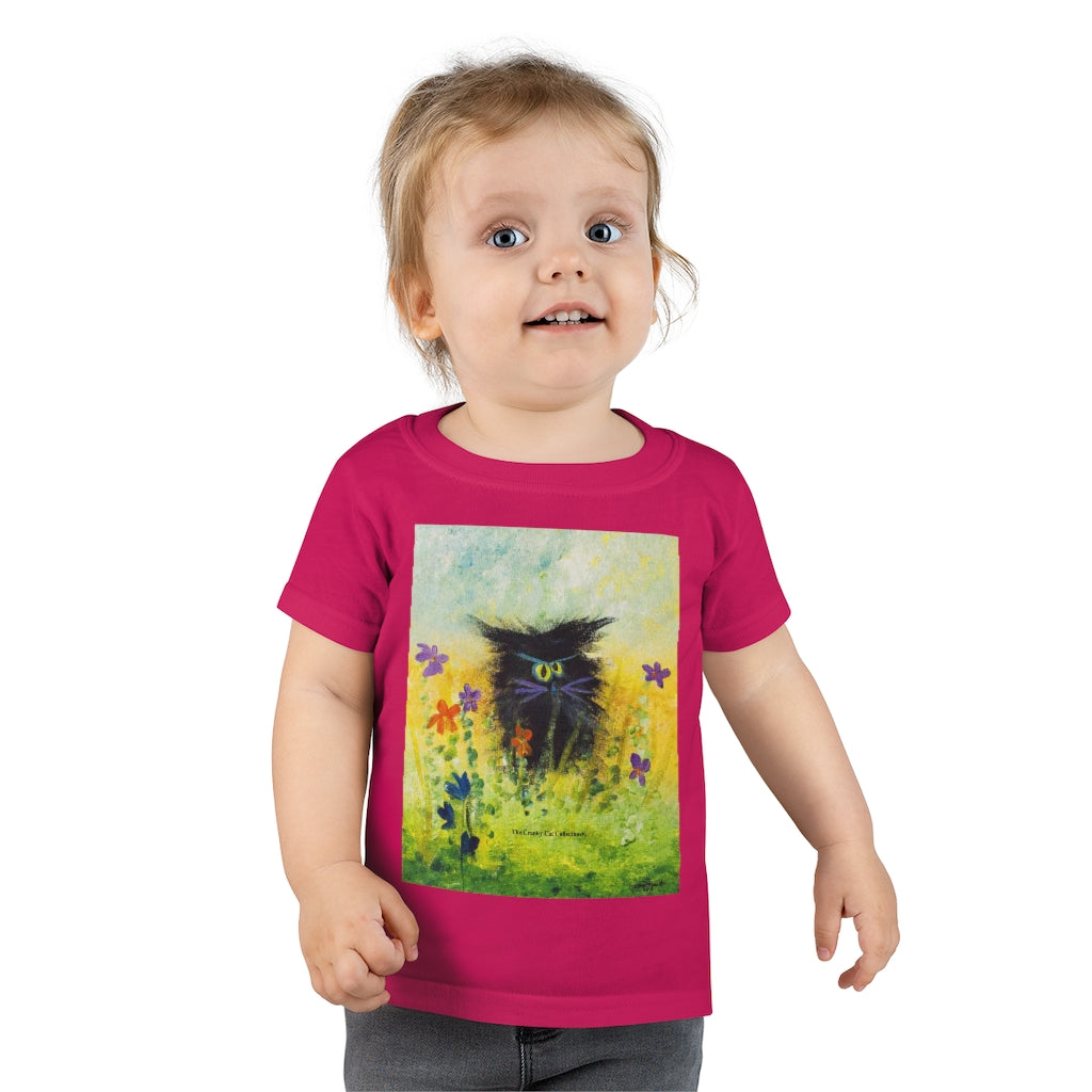 Toddlers' Black Cranky Cat T-Shirt!  Free Shipping