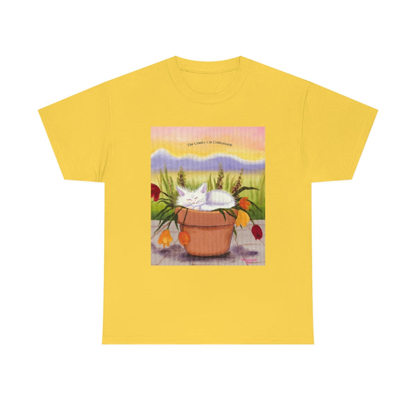 Flowerpot Kitty Cranky Cat T-Shirt!  Free Shipping