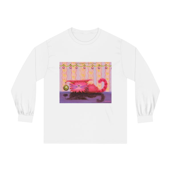 Cranky Cat Winter-Themed Long Sleeve T-Shirt - Free Shipping!