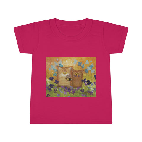 Toddlers' Orange Cranky Cats with BEE - T-Shirt!  Free Shipping