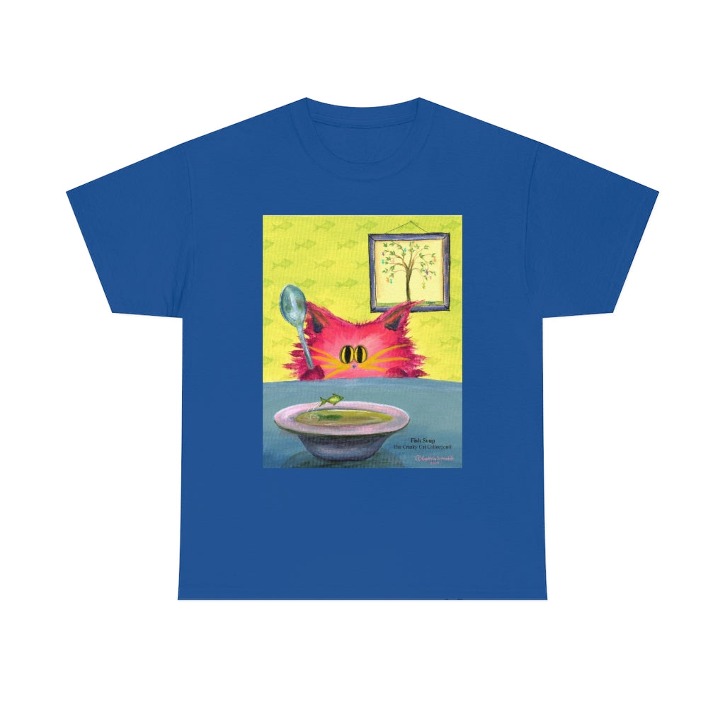 Fish Soup Kitty - Cranky Cat T-Shirt! Free Shipping – Cranky Cat Collection