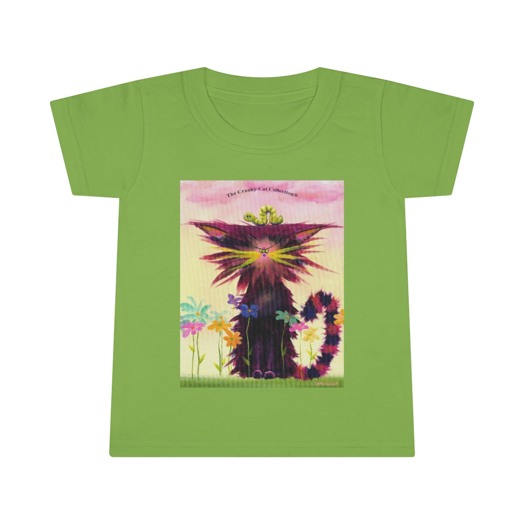 Toddlers' Cranky Cat with Inchworm T-Shirt!  Free Shipping