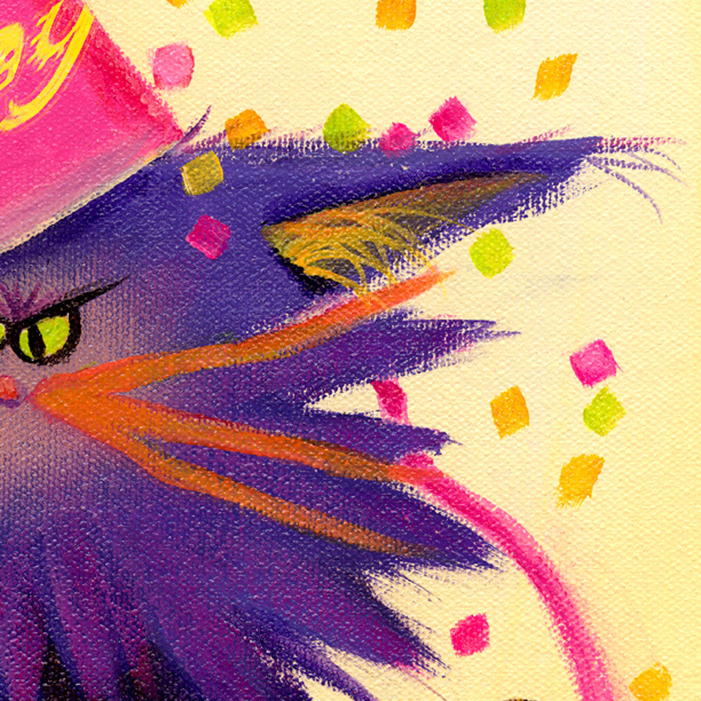 Happy Birthday, detail - Cranky Cat Collection by Cindy Schmidt