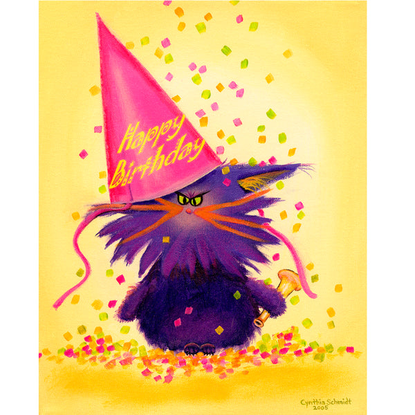 Birthday Cranky Cat by Cindy Schmidt