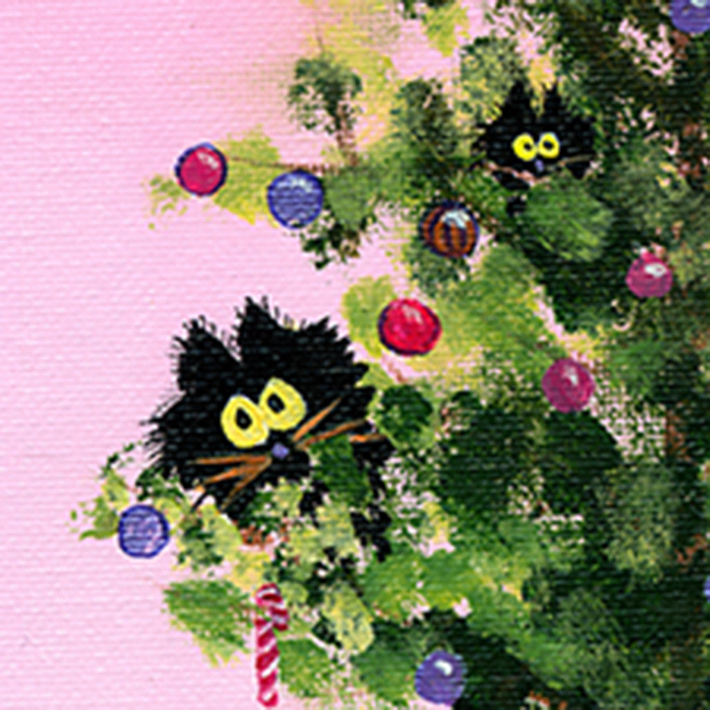 detail, Christmas Tree with Kitties by Cindy Schmidt