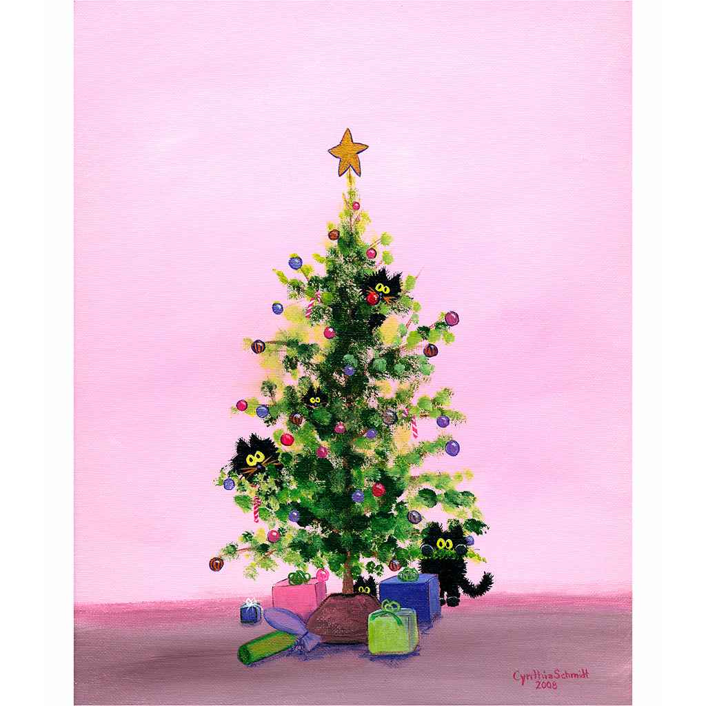 Christmas Tree Kitties - Cranky Cat Collection™ by Cindy Schmidt