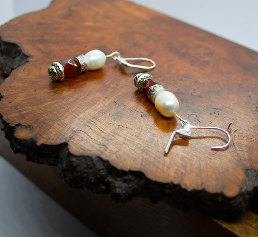 Carnelian Chameleon — Earrings