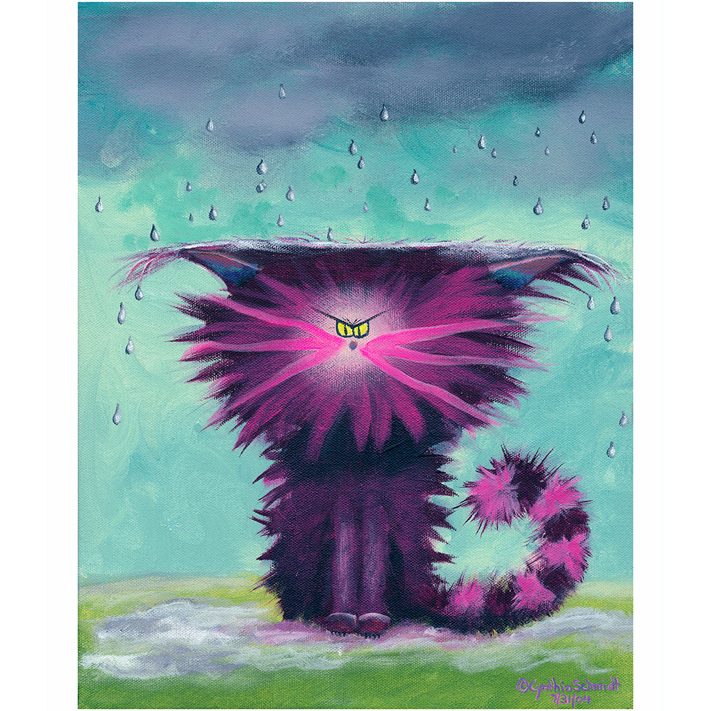 Rainy Day Cat - Cranky Cat Collection™ by Cindy Schmidt