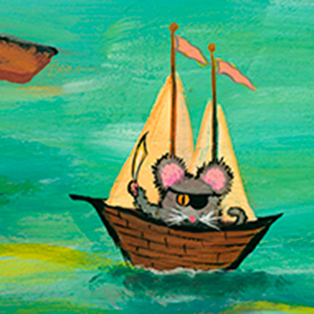 Scaredy Cats At Sea - Cranky Cat Collection™ by Cindy Schmidt