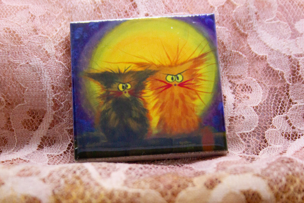 Scraggly Moon Cats - Magnet