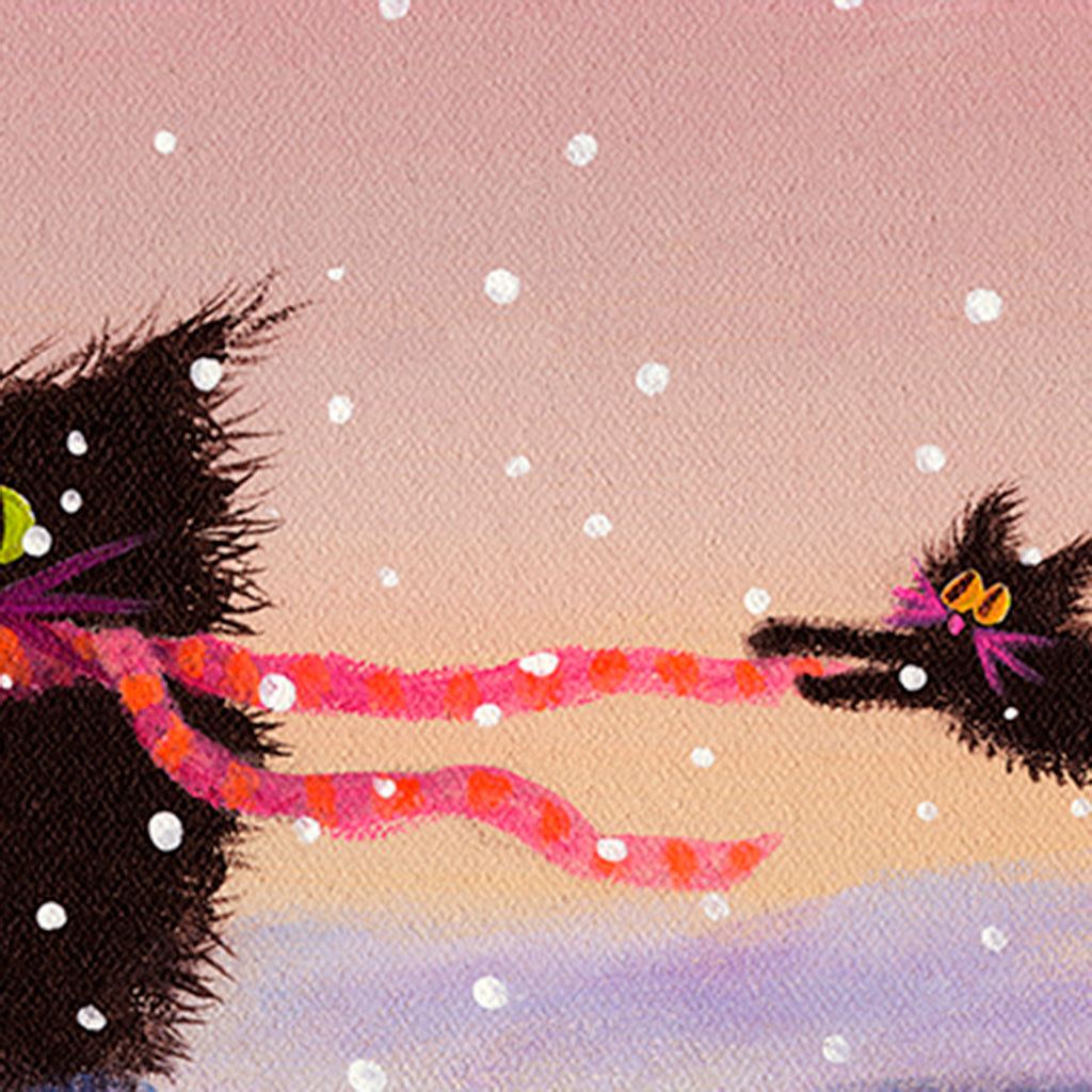 detail Snow Cats in the Wind - Cranky Cat Collection™ by Cindy Schmidt