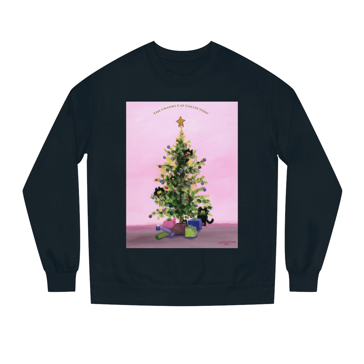 Cranky Cat Christmas Sweatshirt - Free Shipping!
