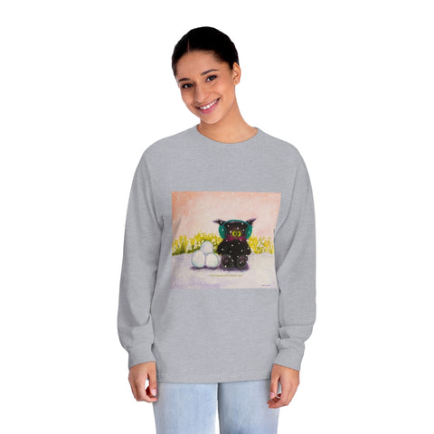 Winter Cranky Cat Long Sleeve T-Shirt - Free Shipping!