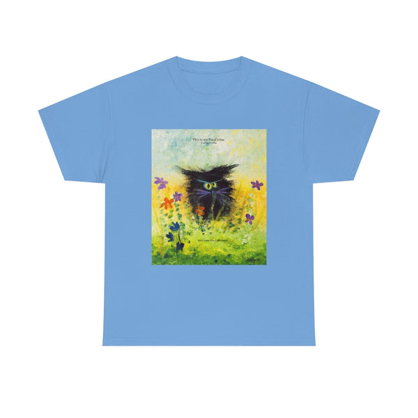 Coffee Black Cranky Cat T-Shirt!  Free Shipping