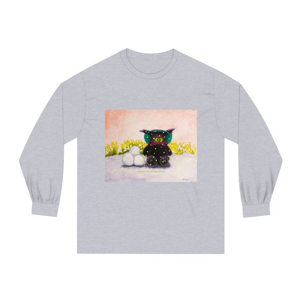 Winter Cranky Cat Long Sleeve T-Shirt - Free Shipping!