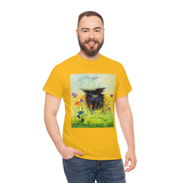 Coffee Black Cranky Cat T-Shirt!  Free Shipping