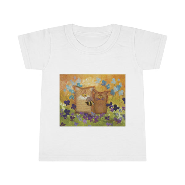 Toddlers' Orange Cranky Cats with BEE - T-Shirt!  Free Shipping